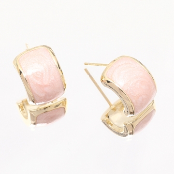 ハーフリングピアス レディースピアス おしゃれピアス トレンドピアス 10×14mm