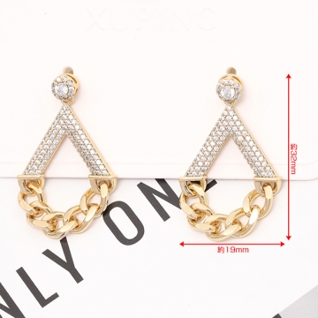 チェーンピアス レディースピアス おしゃれピアス トレンドピアス 19×32mm