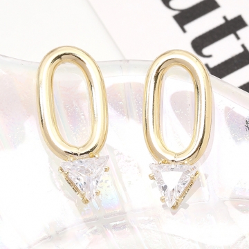 オーバルリングピアス レディースピアス おしゃれピアス トレンドピアス 9.5×22mm