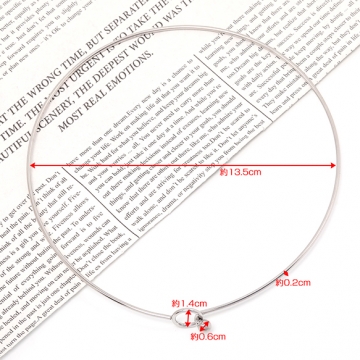 ステンレス製 ロック式バングル シルバーカラー（1ヶ）
