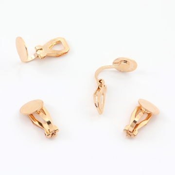 クリップ式イヤリング金具 平皿 ゴールド（6ヶ）