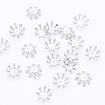 メタル花芯パーツ 花座 座金 ビーズキャップ 10mm（20ヶ）