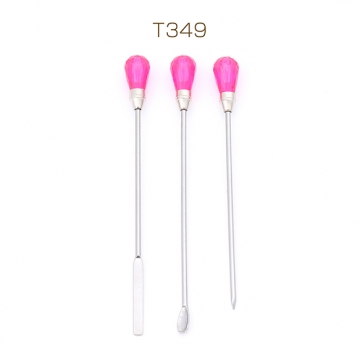 レジン調色スティック3点セット ヘラ スプーン ニードル（3個セット）
