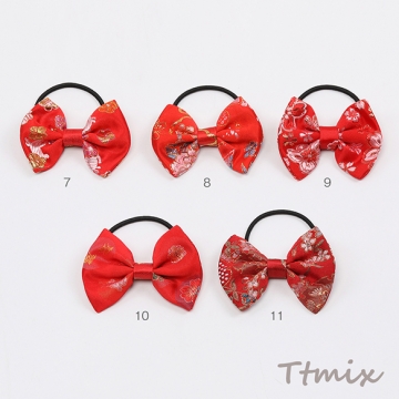 和柄リボンヘアゴム 和風リボンヘアゴム