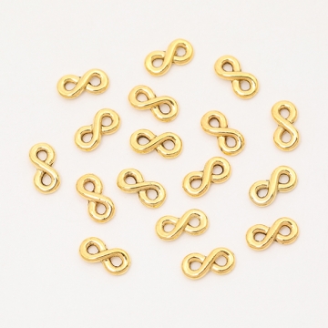 コネクターチャーム 8の字 八の字 ゴールド 5×10mm（10ヶ）