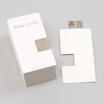 アクセサリー台紙 ペーパータグ ヘアアクセサリー用 バンスクリップ用台紙 6×11cm（100ヶ）