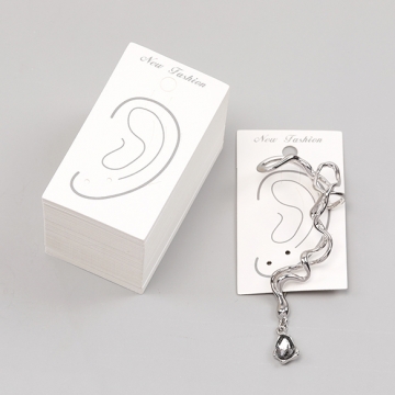 アクセサリー台紙 ペーパータグ アクセサリー用 イヤーカフ用台紙 4×7cm（100ヶ）