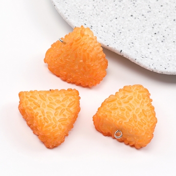 食品サンプル 食品サンプルキーホルダーチャーム 和風食品 ミニチュアフード 焼きおにぎりチャーム プラスチック製 カン付き 1.5×3.5cm（1ヶ）