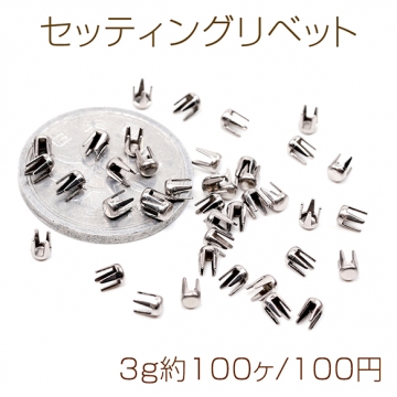 ストーンセッティング ラウンド 2×3mm（3g約100ヶ）