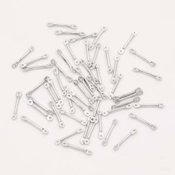 コネクターパーツ スティックジョイントパーツ 2カン ロジウム 1×10mm（10ヶ）
