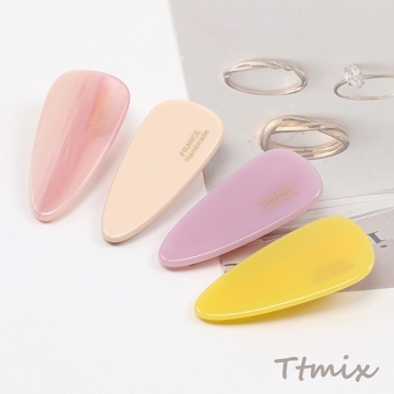 ヘアクリップ アセチ樹脂 しずく型 23×49mm