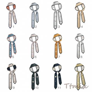 スカーフ ヘアスカーフ 6.5×125cm