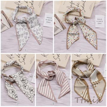 スカーフ ヘアスカーフ 7×85cm