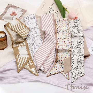 スカーフ ヘアスカーフ 7×85cm