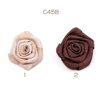 フラワーパーツ 花パーツ 貼り付けパーツ デコパーツ 縫い付け カメリア 4×6cm