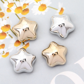 星形貼付けパーツ 立体星型パーツ スターモチーフデコパーツ アクリル貼付けパーツ 星形 星型 スター 16mm