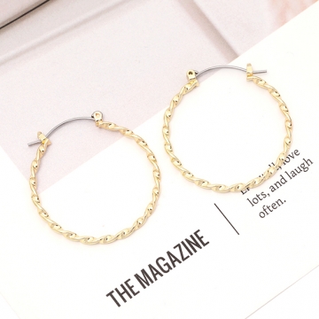 フープピアス ツイスト フープピアス金具 簡単装置 32mm(4ヶ)
