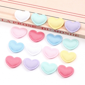ハートアップリケ ハートワッペン ぷっくりハートアップリケ 貼付け可 縫付け可 13×17mm