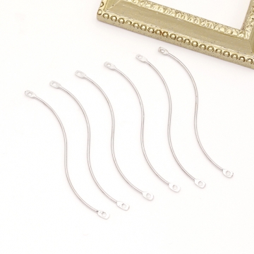コネクターパーツ スティックコネクターパーツ S字コネクターパーツ 2カン付き 約0.6×39mm（10ヶ）