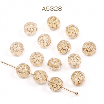 アクリルビーズ アンティーク調アクリルビーズ アンティーク調ビーズ 通し穴あり 約8mm（20ヶ）