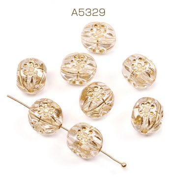 アクリルビーズ アンティーク調アクリルビーズ アンティーク調ビーズ 通し穴あり 約11×12mm（20ヶ）