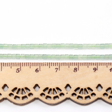 天然石ビーズ 連売り モスアクアマリン スクエア型 通し穴あり 約2.3×2.3mm 1連(約160ヶ)