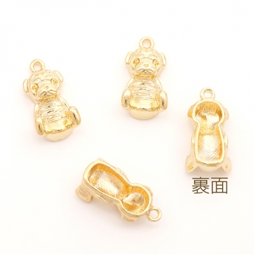 立体メタルチャーム くまチャーム クマチャーム ベアチャーム くまメタルチャーム 1カン付き 約10×18mm（6ヶ）