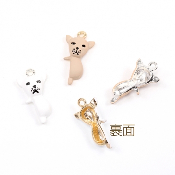 エポチャーム ドッグチャーム 犬チャーム ドッグエポチャーム 犬メタルチャーム 1カン付き 約9×19mm（4ヶ）