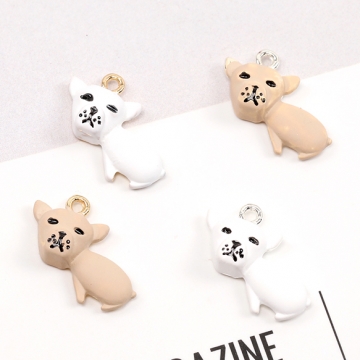 エポチャーム ドッグチャーム 犬チャーム ドッグエポチャーム 犬メタルチャーム 1カン付き 約9×17mm（4ヶ）