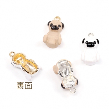 エポチャーム ドッグチャーム 犬チャーム ドッグエポチャーム 犬メタルチャーム 1カン付き 約10×18mm（4ヶ）