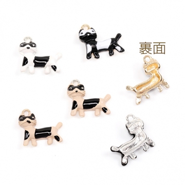 エポチャーム 猫チャーム キャットチャーム ねこエポチャーム 猫メタルチャーム 1カン付き 約14×15mm（4ヶ）