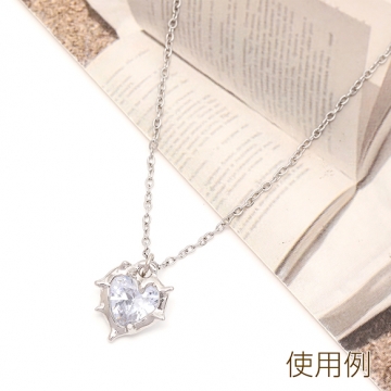 ハートチャーム フレームガラスチャーム ガラスストーンチャーム ハートモチーフ 1カン付き 約12×14mm（2ヶ）