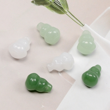 チェコチャーム チェコガラスチャーム 瓢箪チャーム ひょうたんモチーフ 横穴あり 約10×14mm（20ヶ）