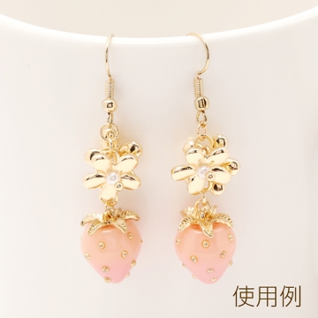 立体フラワーパーツ 合金製 ビーズキャップ フラワーチャーム 花座 小花パーツ 五弁花 中心穴あり 約12mm（6ヶ）