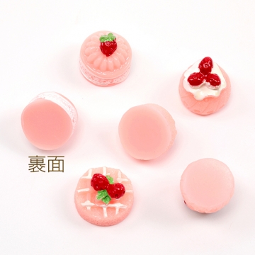 スイーツデコパーツ ケーキ ミニチュアスイーツ貼付けパーツ 樹脂製  ヘアクリップ フォットフレームデコレーションパーツ