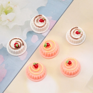 スイーツデコパーツ ケーキ ミニチュアスイーツ貼付けパーツ 樹脂製  ヘアクリップ フォットフレームデコレーションパーツ