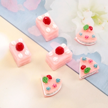 スイーツデコパーツ ケーキ ミニチュアスイーツ貼付けパーツ 樹脂製  ヘアクリップ フォットフレームデコレーションパーツ
