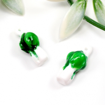 樹脂野菜チャーム ミニチュア野菜チャーム 食品サンプルチャーム 白菜モチーフ 樹脂製 1カン付き
