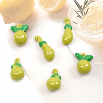 樹脂野菜チャーム ミニチュア野菜チャーム 食品サンプルチャーム 茄子モチーフ 樹脂製 1カン付き