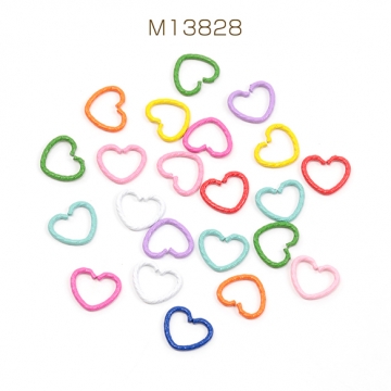 デザイン丸カン マルカン ハート型 カラーハートカン つなぎパーツ 留め金具 基礎金具 コネクターパーツ カラーアソート