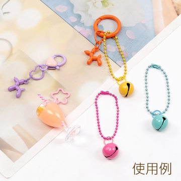 デザイン丸カン マルカン ハート型 カラーハートカン つなぎパーツ 留め金具 基礎金具 コネクターパーツ カラーアソート