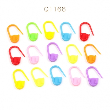 プラカラー安全ピン プラスチック製 ブローチピン カラーアソート