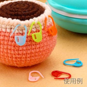 プラカラー安全ピン プラスチック製 ブローチピン カラーアソート