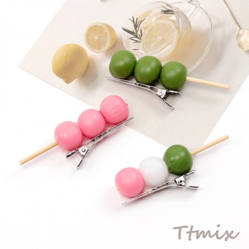 ヘアクリップ 食品サンプルヘアクリップ ミニチュアフード前髪クリップ  約1.7×7cm