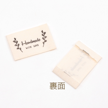 コットンタグ handmade 綿タグ 織りネームタグ ロゴタグ ハンドメイド用タグ 白黒タグ 商用利用可