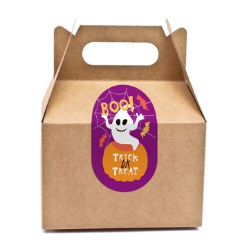 ラッピングシール ハロウィン印刷 Halloween ラベルシール ステッカー 梱包材 長方形 約3×5cm (10枚シート)