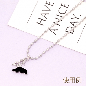 蝶チャーム 樹脂蝶チャーム バッタフライチャーム ストーン付き 立体蝶チャーム 1カン付き 約17×17mm (2ヶ)