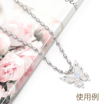 メタル樹脂チャーム 蝶チャーム バタフライチャーム 全3種 1カン付き 約16×16mm (2ヶ)