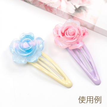 樹脂貼付けパーツ カメリア 花 フラワー貼付けパーツ フラワーカボション フラワーデコパーツ 全8色 約28mm (6ヶ)