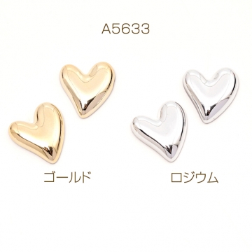 貼り付けパーツ 軽量 ハート型 軽量 アクリル製 デコパーツ アクリルカボション メッキ加工 約20×22mm（6ケ）